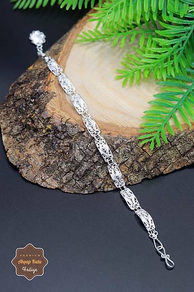 Ki�ni� Model 925 Ayar Saf Telkari G�m�� Kad�n Bileklik 201023960