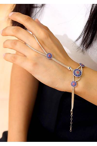 Y�resel K�rm�z� Ye�il Mineli Mardin Has�r� �ahmeran G�m�� Bileklik 201024732