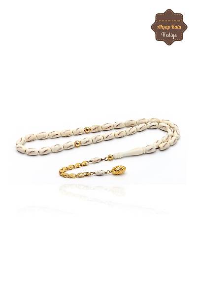 14 Ayar Alt�n P�sk�ll� Kaps�l Orijinal Fil Di�i 9 gr Tesbih 201023508