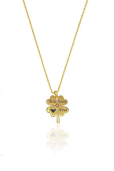 Yonca Model Yald�zl� 925 Ayar G�m�� �simli Kolye 201023541