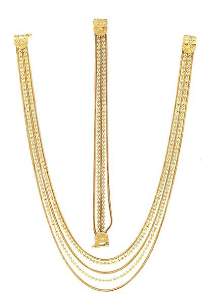 S�ral� Toplu Alt�n Kaplama 925 Ayar G�m�� Bayan Has�r ��l� Set 201024776