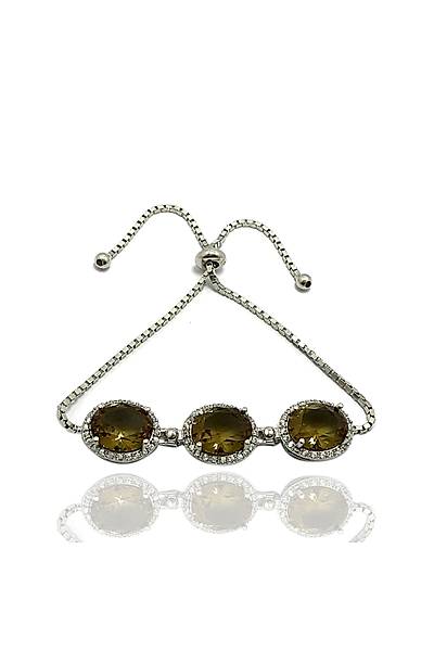 Elips Model Zultanit Ta�l� Bayan G�m�� Bileklik