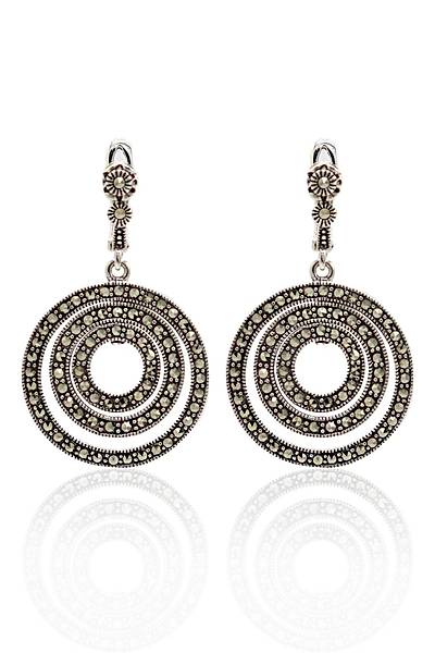 Markazit Ta�l� Sallant�l� Halka Model G�m�� Kad�n K�pe 201024508