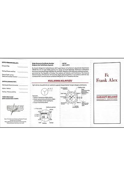 Frank Alex 2 Y�l Garantili Erkek Kol Saati