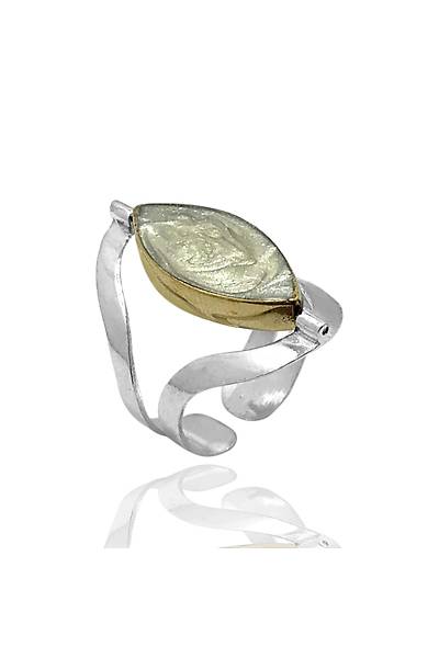 �ift Y�nl� Z�mr�t ve Sedef Ta�l� Eli��ili�i Otantik Bayan G�m�� Y�z�k