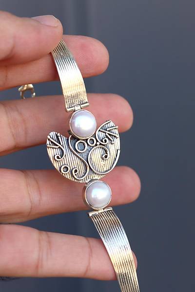 Sedef Ta�l�  ��lemeli El i�i G�m�� Otantik Kad�n Bilezik 201024769