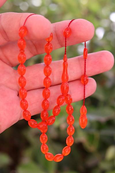 Hareli Turuncu Arpa Kesim �zel Sistem Ate� Kehribar Tesbih 201024763