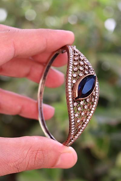 Safir Ta�l� Zirkon S�sleme El i�i G�m�� Otantik Kad�n Bilezik 201024742