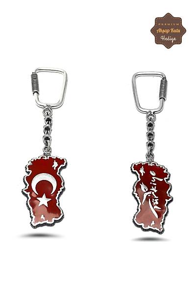 Mineli Ayy�ld�z Harita Model Midyat Telkari El ���ili�i G�m�� Anahtarl�k 201023544