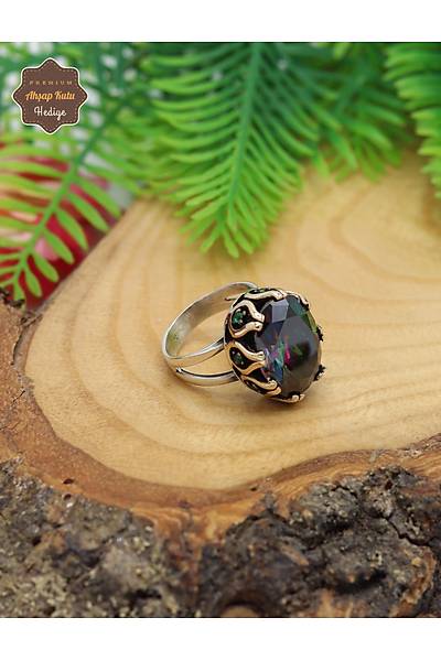 Mistik Topaz Ta�l� El i��ili�i Otantik G�m�� Kad�n Y�z�k 201024714