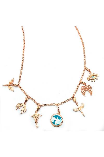 Zirkon Tal Kanat Figrl Gm Bayan Kolye