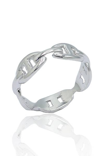 Sade Tek �erit Zincir Tasar�m 925 Ayar G�m�� Kad�n Y�z�k 201024010