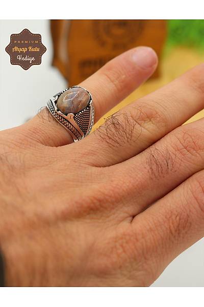 Yemen Akik Ta�l� K�l�� Model 925 Ayar G�m�� Erkek Y�z�k 201024862