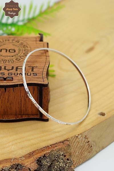 ��lemeli 925 Ayar G�m�� 2'li Set Kad�n Ajda Bilezik 201024562