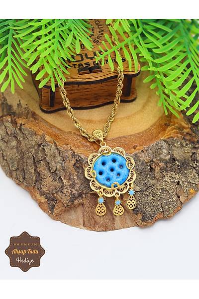 Burma Halat Zincirli Telkari ��lemeli Midyat S�ryani Nazar Boncu�u Kolye 201024836