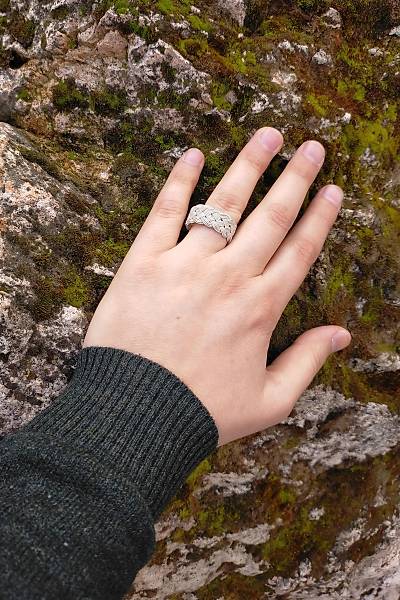 1000 Ayar G�m�� �rme Kazaziye Y�z�k (Unisex)