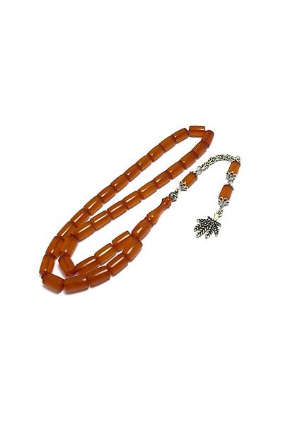 Bal Rengi Kesme Model S�kma Kehribar Tesbih