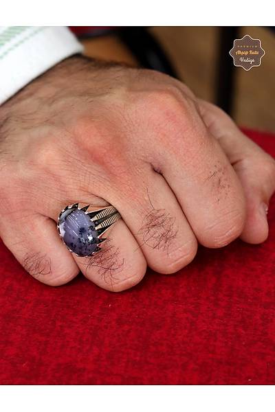 Sisli Havlit Ta�� Pen�e Model 925 Ayar G�m�� Erkek Y�z�k 201024810