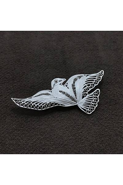 Mart� Tasar�m Eli��ili�i Telkari G�m�� Bro� (Yaka ��nesi)