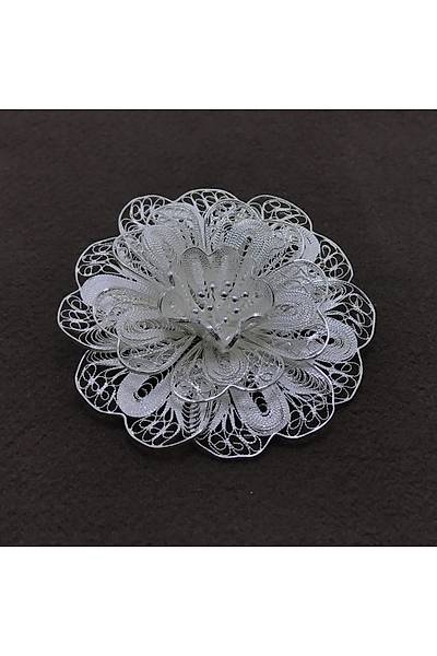 �i�ek Tasar�m Eli��ili�i Telkari G�m�� Bro� (Yaka ��nesi)