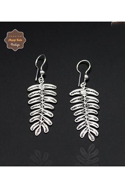 Sallant�l� Kanat Model 925 Ayar G�m�� Telkari Kad�n K�pe 201024669