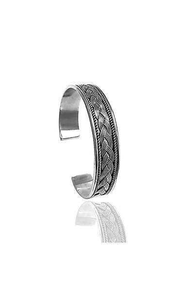 �rg� ��lemeli 925 Ayar G�m�� Unisex Bilezik 201014945