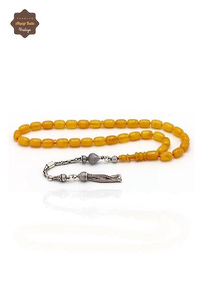 Hareli Sar� Kaps�l Kesim Kral G�m�� P�sk�ll� S�kma Kehribar Tesbih 201024415