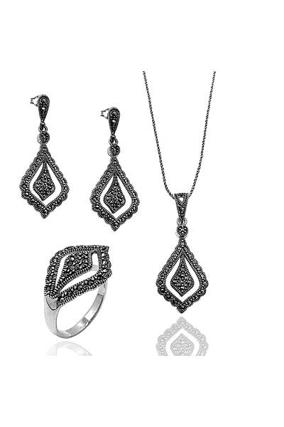 Yaprak Model Markazit Bayan G�m�� Tak� Seti