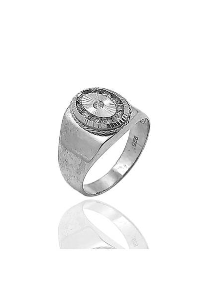 Elips Model Zirkon Ta�l� 925 Ayar Erkek G�m�� Y�z�k