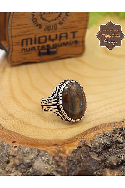 Kaplang�z� Ta�l� Ba�ak Desenli 925 Ayar G�m�� Erkek Y�z�k 201024904