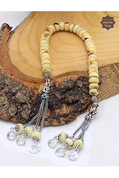 Ayy�ld�z G�m�� P�sk�ll� Tekerlek Kesim Damla Kehribar Zaza Tesbih 201025424