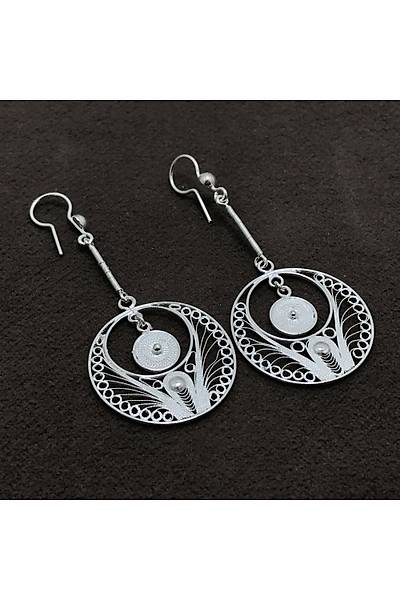 Halka Tasar�m Eli��ili�i Telkari G�m�� Bayan K�pe