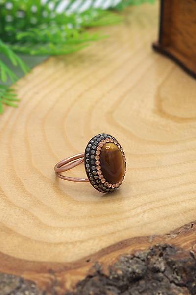 Kaplang�z� ve Swaroski Ta�l� 925 Ayar G�m�� Kad�n Y�z�k 201024531