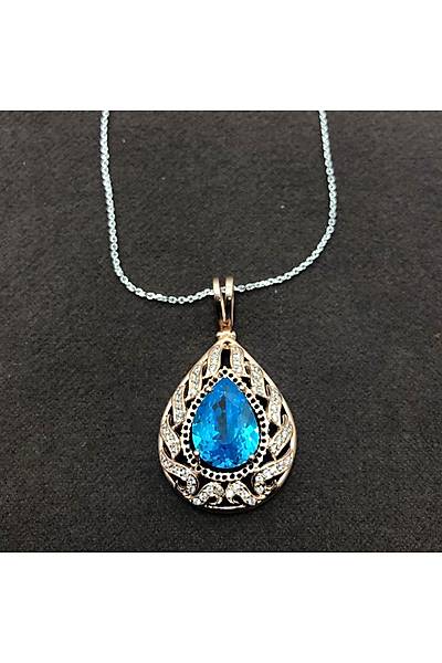 Kuvars Tal Damla Model Rose Gm Bayan Kolye