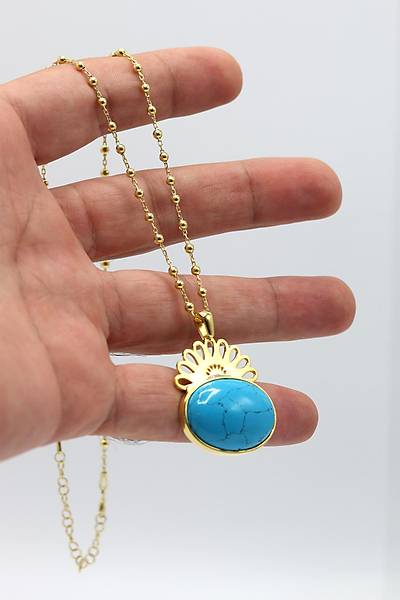 Halef Dizi G�zya�� Kolyesi 925 Ayar Saf G�m�� Telkari Kad�n Kolye 201024777