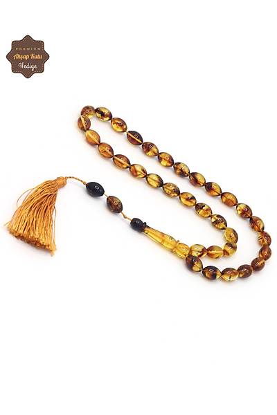 Fosilli Dominik �p S�p�rge P�sk�ll� Arpa Kesim Damla Kehribar Tesbih 201025406