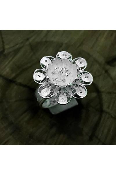 Çiçek Model Midyat Telkari El İşçiliği Gümüş Bayan Yüzük