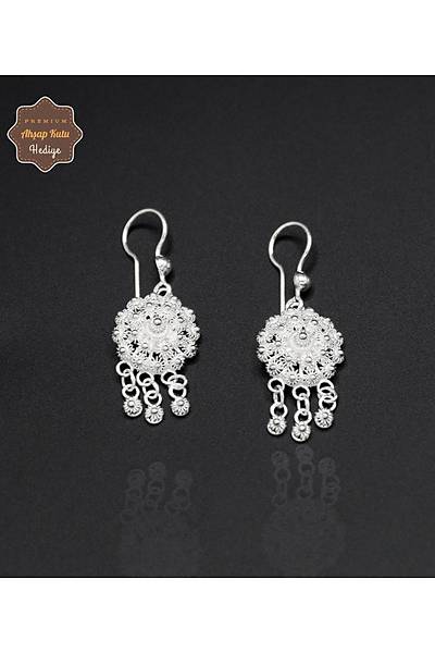 Sallant�l� Bereket Model 925 Ayar G�m�� Telkari Kad�n K�pe 201024672