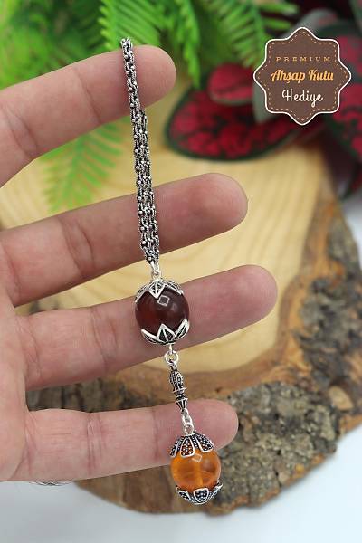 zel Tasarm Kehribar Tal 925 Ayar Gm Anahtarlk 201023444