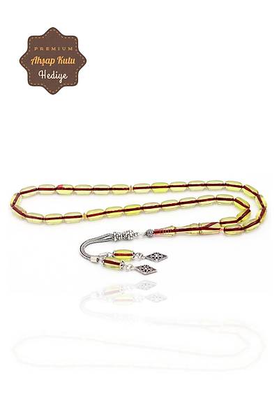 �effaf Sar� Kaps�l Kesim G�m�� P�sk�ll� Ate� Kehribar Tesbih 201024952