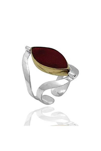 �ift Y�nl� Yakut ve Sedef Ta�l� Eli��ili�i Otantik Bayan G�m�� Y�z�k