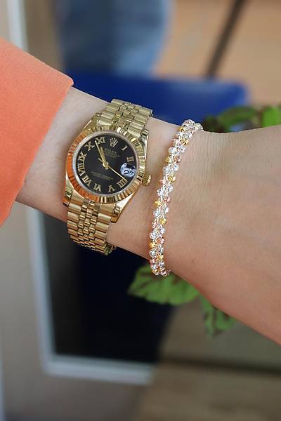 2 S�ra 3 Renkli Dorika Ta�l� 1000 Ayar Kazaziye G�m�� Kad�n Bileklik 201024172