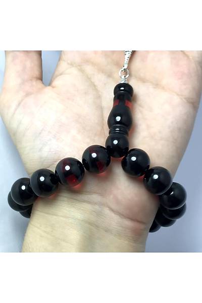 K�rm�z� S�rmeli Efe Boy Toz Kehribar Tesbih