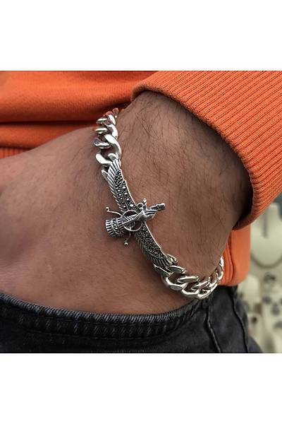 Markazit Ta�l� Ahura Mazda Model G�m�� Erkek Bileklik