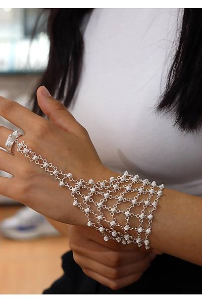 Y�resel Ki�ni� Tasar�m 9 S�ra Y�z�kl� �ahmeran G�m�� Bileklik 201024725