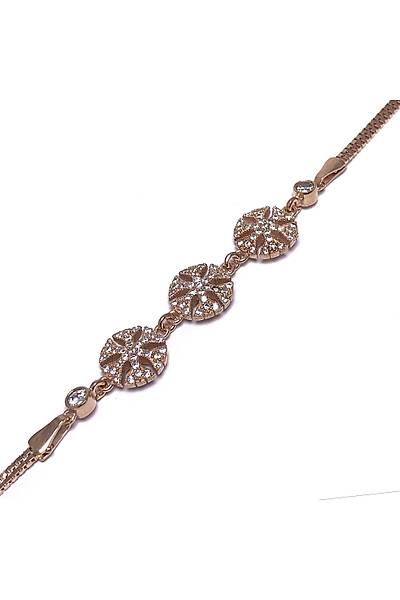 Zirkon Ta�l� Kar Tanesi Model Bayan G�m�� Bileklik