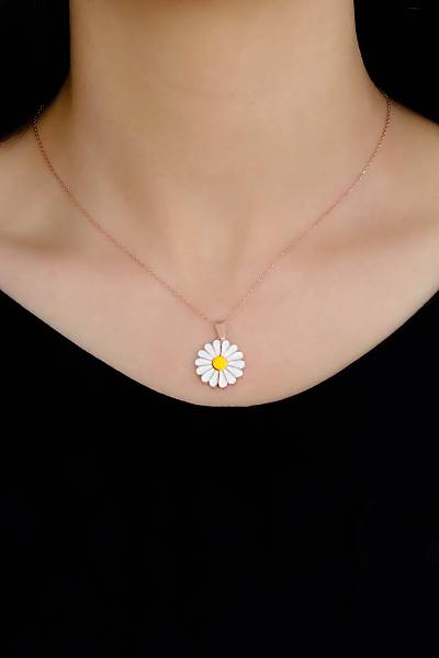Papatya Tasarm Rose Hayalet Gm Kolye