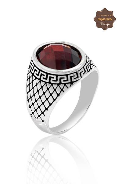 Yakut Taşlı Oval 925 Ayar Gümüş Çocuk Yüzük 201023751