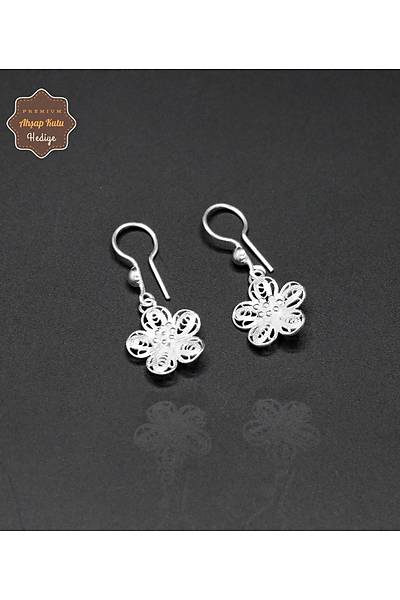 Sallant�l� Papatya Model 925 Ayar G�m�� Telkari Kad�n K�pe 201024670