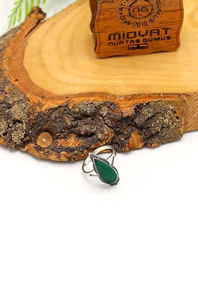 Z�mr�t Ta�l� Mekik Model 925 Ayar G�m�� Markazit Kad�n Y�z�k 201024224